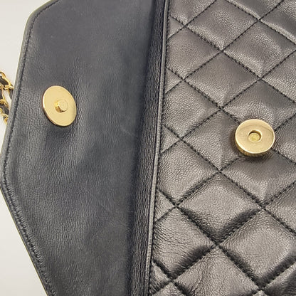 Second hand Chanel Camera Chain Bag Black Lambskin Leather - Tabita Bags