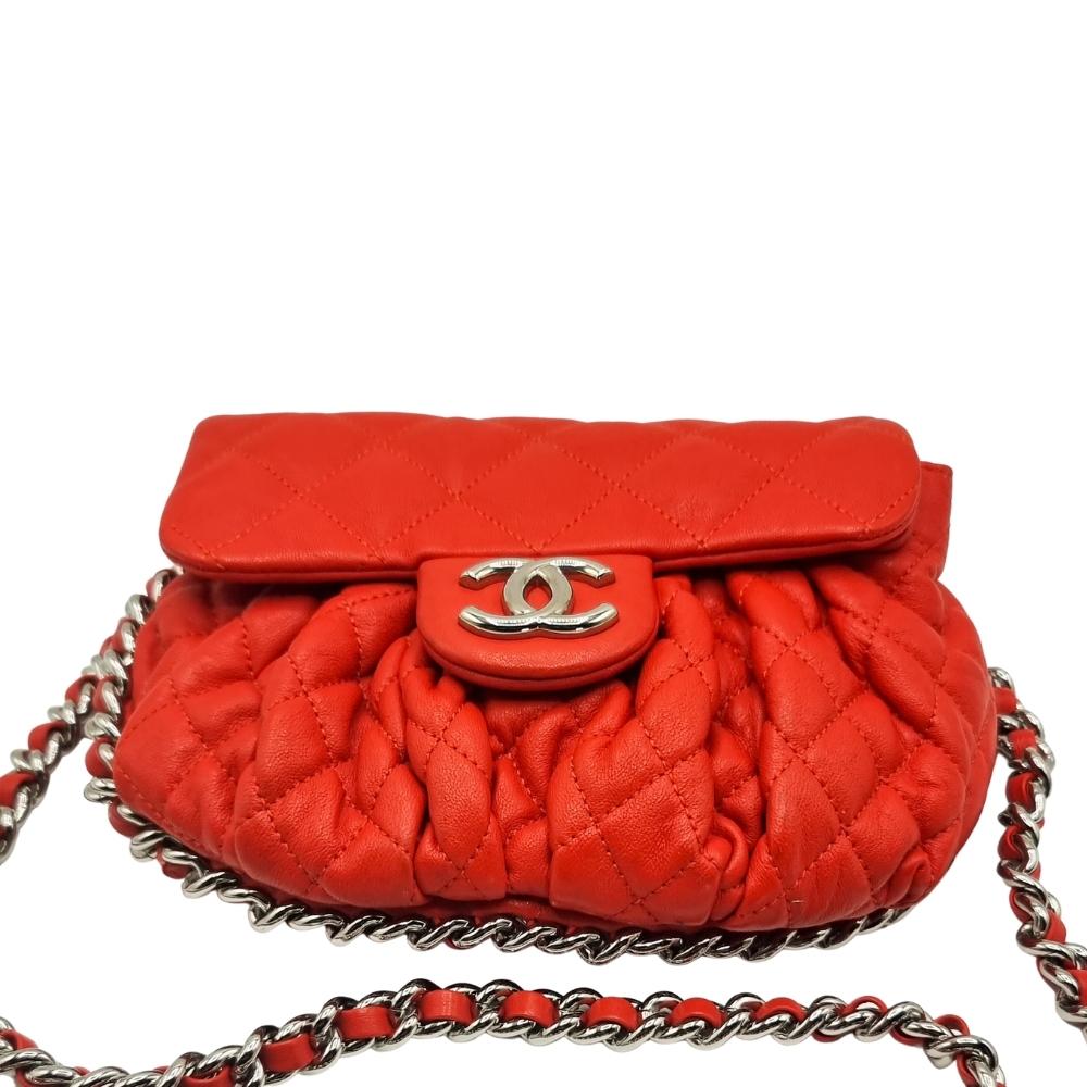 Second hand Chanel Chain Around Limited Edition Small Red Leather Flap - Tabita Bags