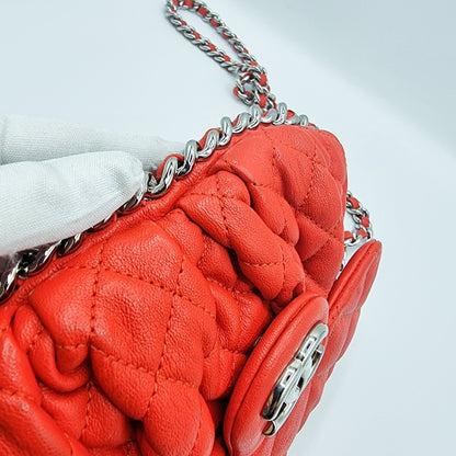 Second hand Chanel Chain Around Limited Edition Small Red Leather Flap - Tabita Bags