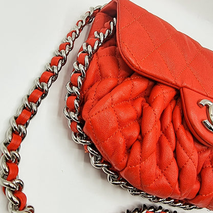 Second hand Chanel Chain Around Limited Edition Small Red Leather Flap - Tabita Bags