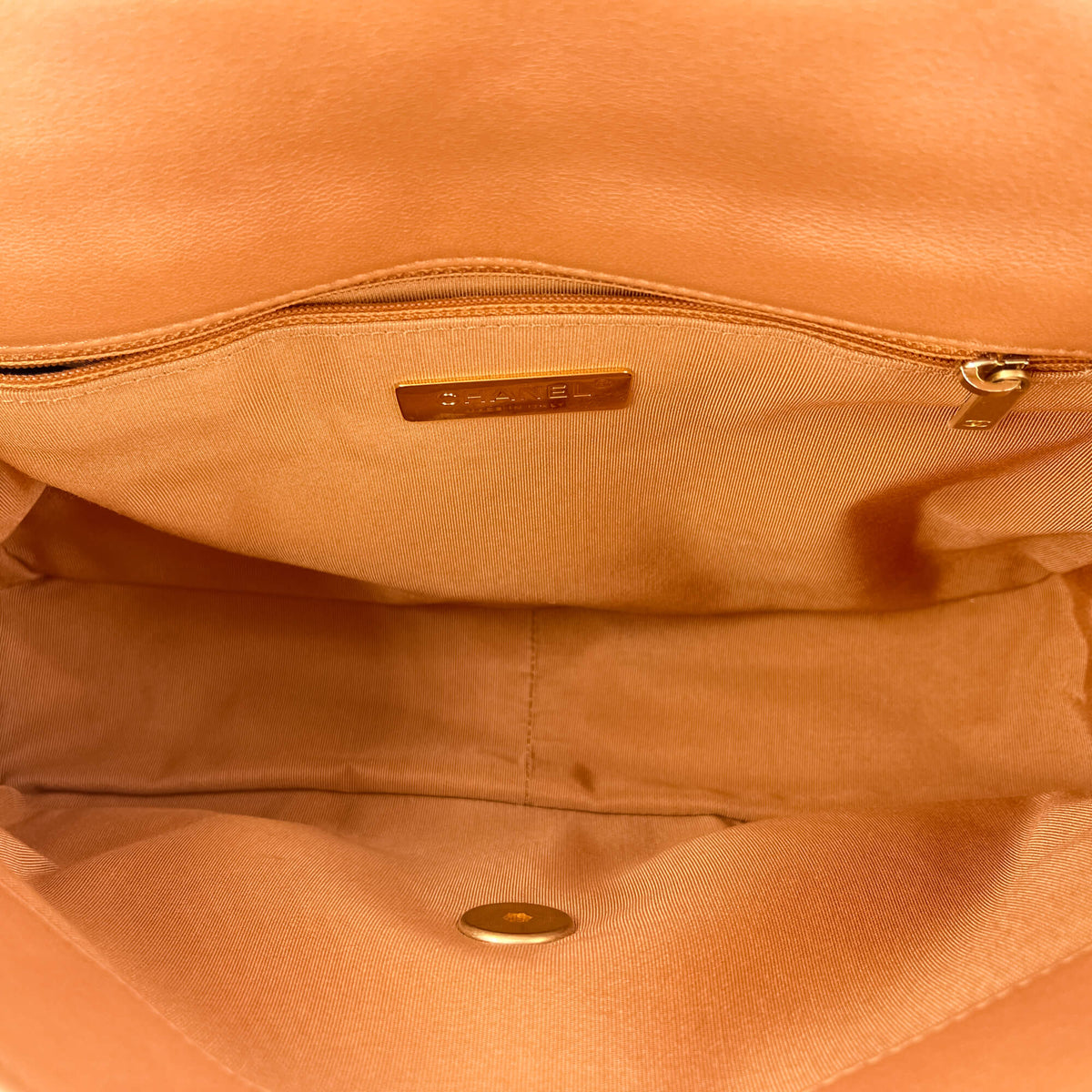 Second hand Chanel Chanel 19 Large Caramel Leather 2-Way Flap Bag - Tabita Bags