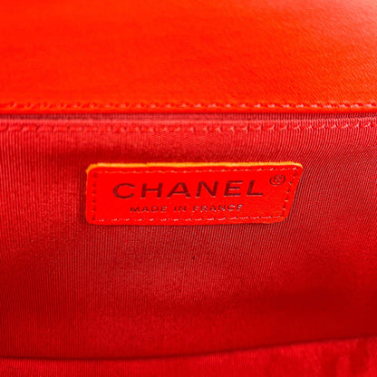 Second hand Chanel Chanel Boy Chevron Red Ruthenium - Tabita Bags