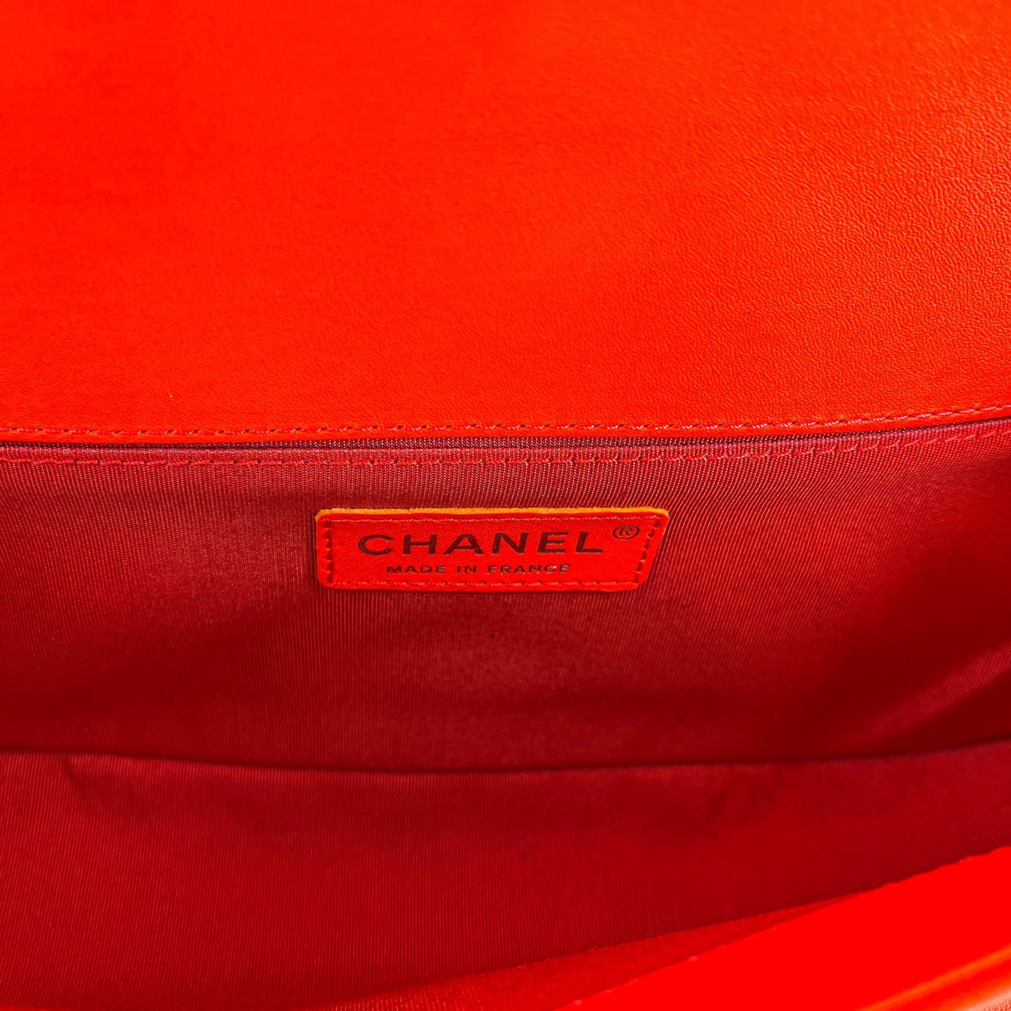 Second hand Chanel Chanel Boy Chevron Red Ruthenium - Tabita Bags