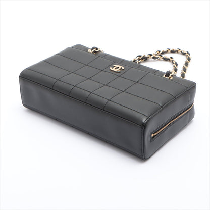 Second hand Chanel Chocolate Bar Black Lambskin Leather Chain - Tabita Bags