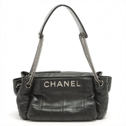 Second hand Chanel Chocolate Bar Black Lambskin Leather Chain - Tabita Bags