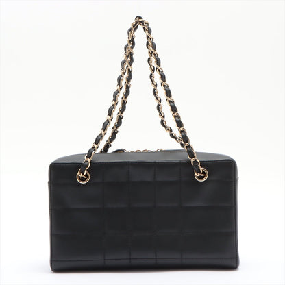 Second hand Chanel Chocolate Bar Black Lambskin Leather Chain - Tabita Bags