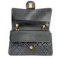 Second hand Chanel Classic Double Flap Chain Bag Black Leather Medium - Tabita Bags