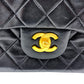 Second hand Chanel Classic Double Flap Chain Bag Black Leather Small - Tabita Bags