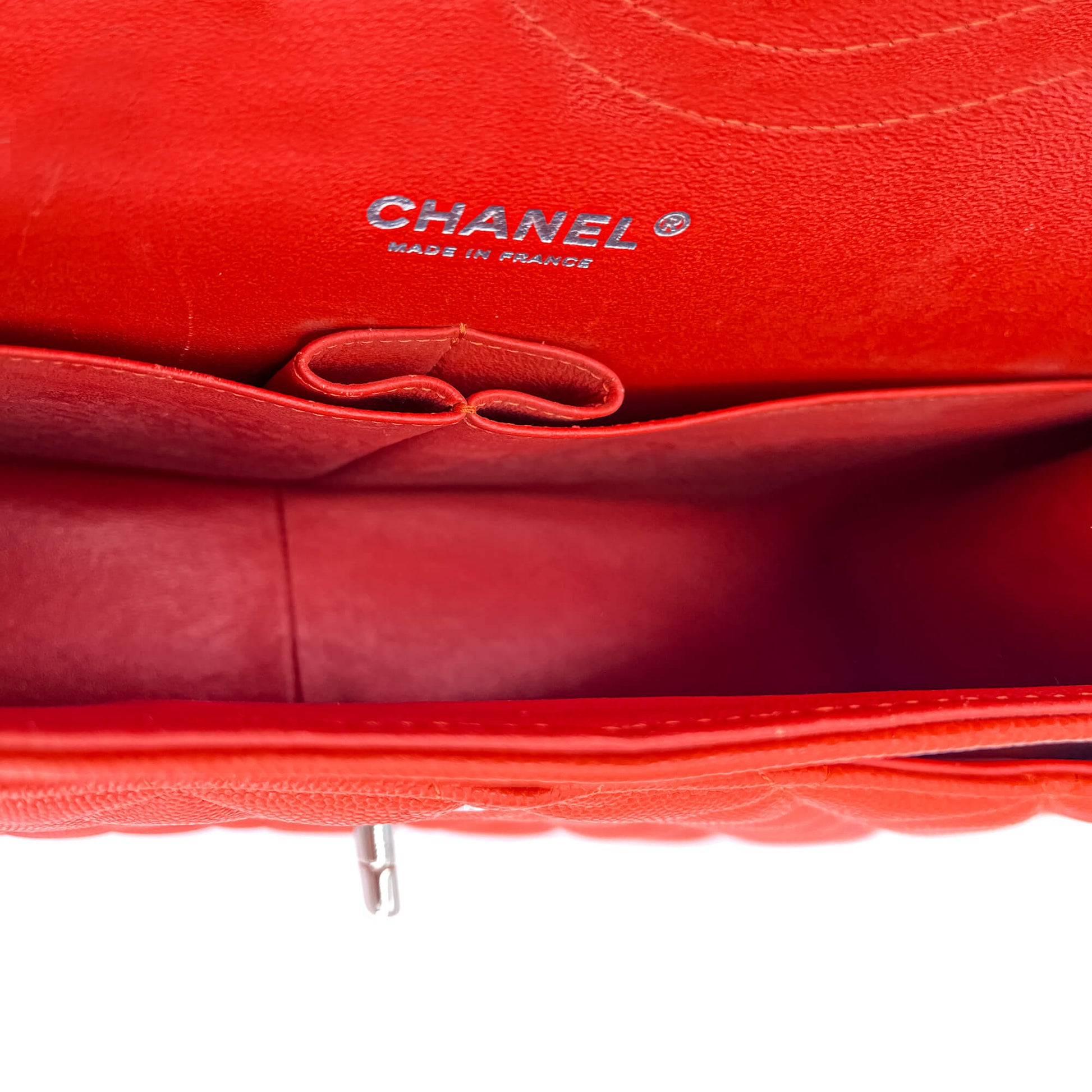 Chanel Classic Double Flap Jumbo Caviar Leather Chain Bag Orange - Tabita  Bags – Tabita Bags with Love