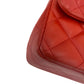 Second hand Chanel Classic Double Flap Jumbo Lambskin Leather Chain Bag Red/Orange - Tabita Bags