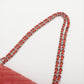 Second hand Chanel Classic Double Flap Jumbo Lambskin Leather Chain Bag Red/Orange - Tabita Bags