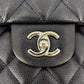 Second hand Chanel Classic Double Flap Jumbo Matelassè Caviar Leather 2-Ways Flap Bag Purple - Tabita Bags