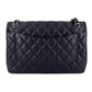 Second hand Chanel Classic Double Flap Jumbo Matelassè Caviar Leather 2-Ways Flap Bag Purple - Tabita Bags