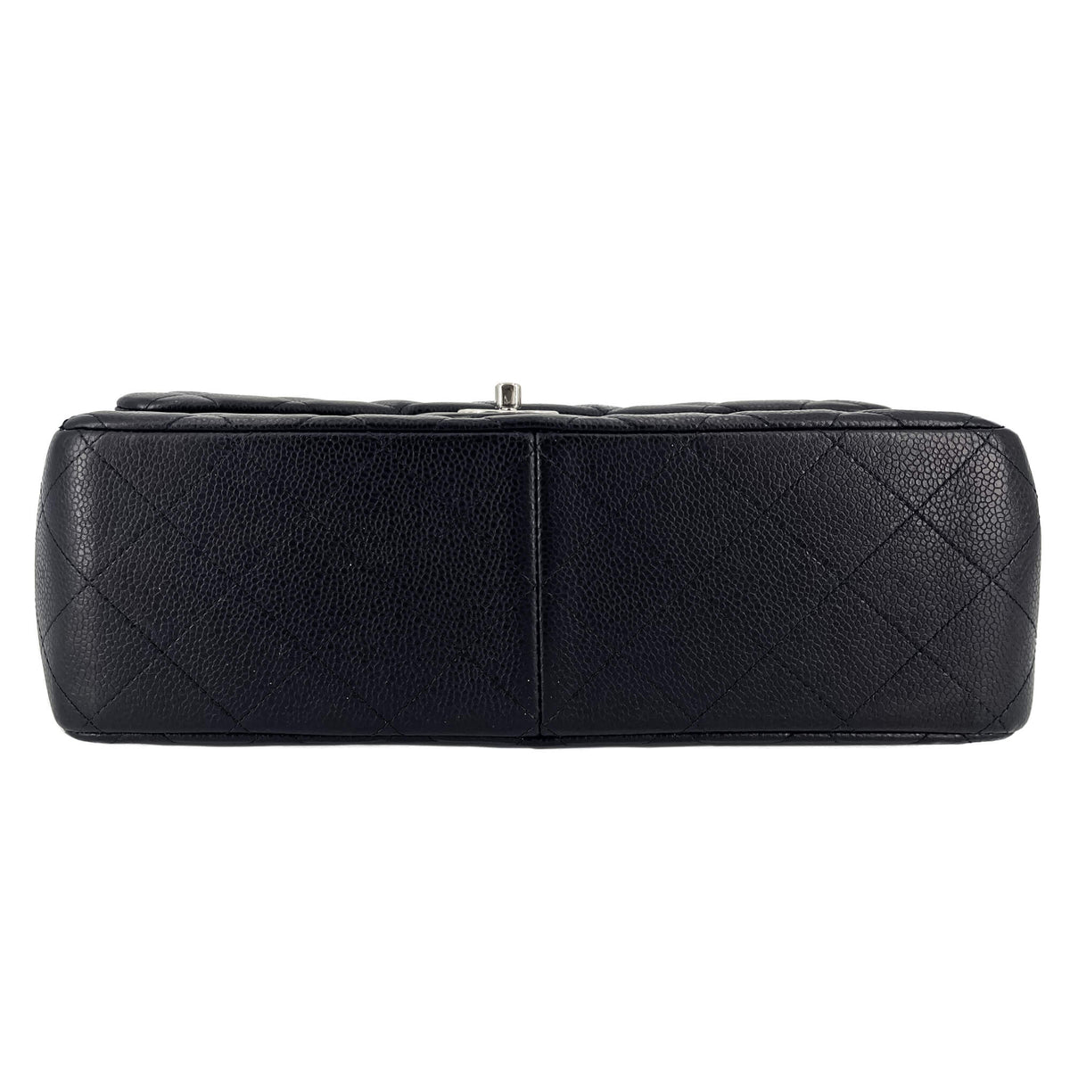 Second hand Chanel Classic Double Flap Jumbo Matelassè Caviar Leather 2-Ways Flap Bag Purple - Tabita Bags