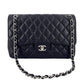 Second hand Chanel Classic Double Flap Jumbo Matelassè Caviar Leather 2-Ways Flap Bag Purple - Tabita Bags