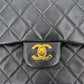 Second hand Chanel Classic Double Flap Medium Matelassè Lambskin Flap Bag Black - Tabita Bags