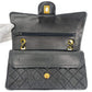 Second hand Chanel Classic Double Flap Medium Matelassè Lambskin Flap Bag Black - Tabita Bags