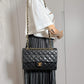 Second hand Chanel Classic Double Flap Medium Matelassè Lambskin Flap Bag No Sticker Black - Tabita Bags