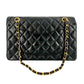 Second hand Chanel Classic Double Flap Medium Matelassè Lambskin Flap Bag No Sticker Black - Tabita Bags