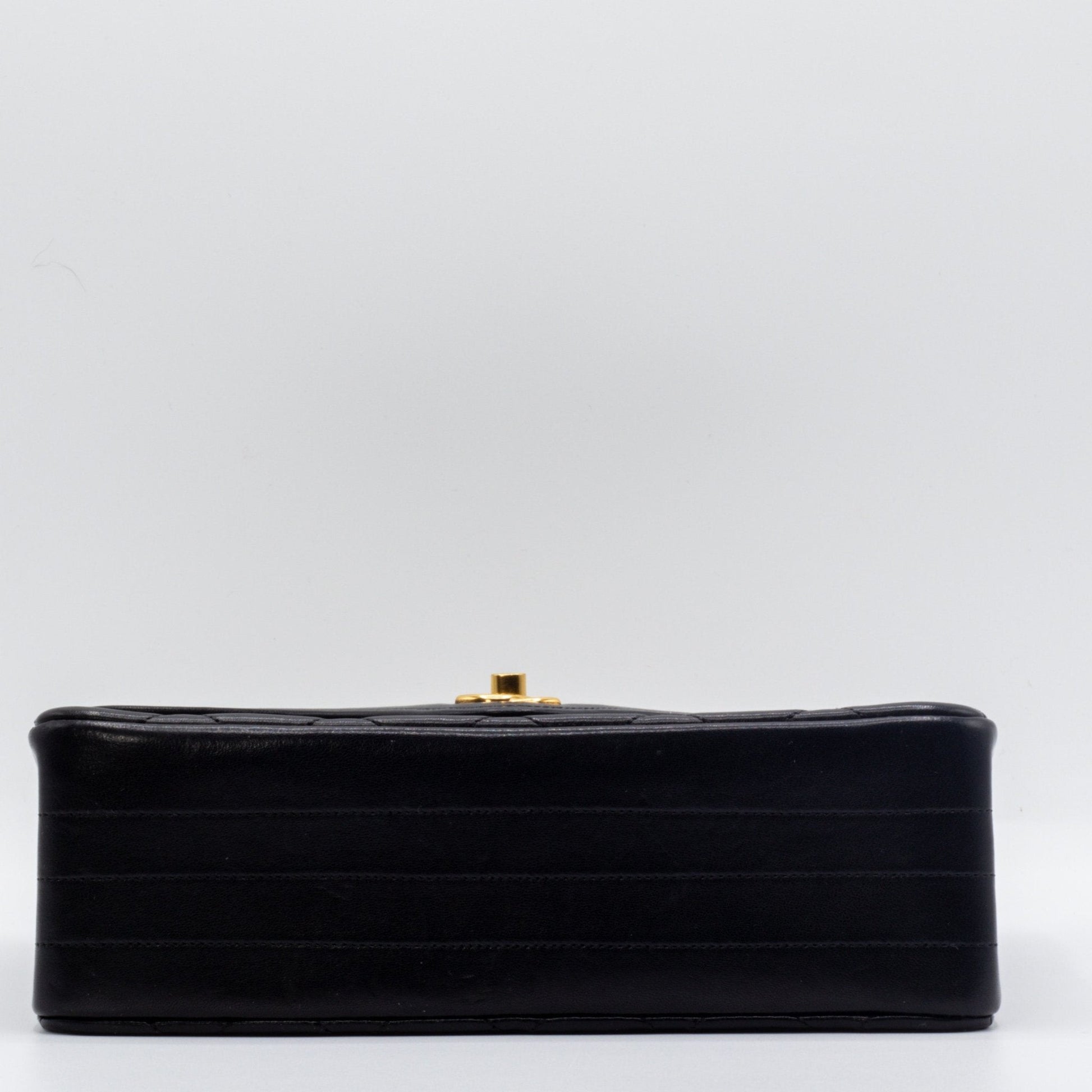 Chanel Classic Flap Bag in Black Matelassé Leather - Tabita Bags