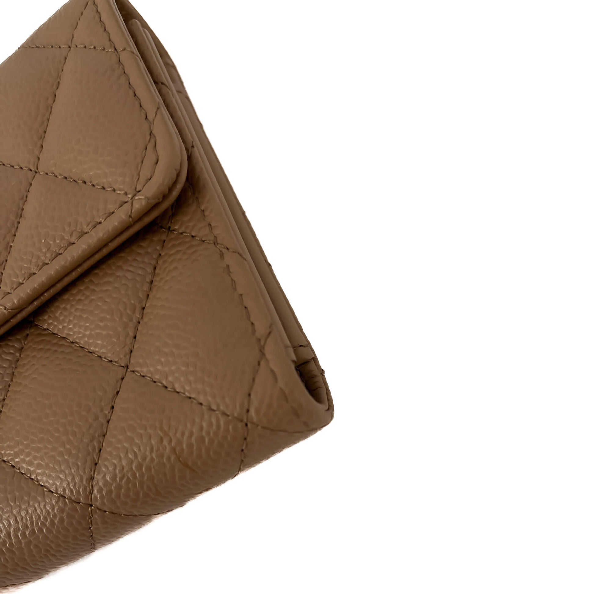 Second hand Chanel Classic Flap Leather Wallet Caramel - Tabita Bags