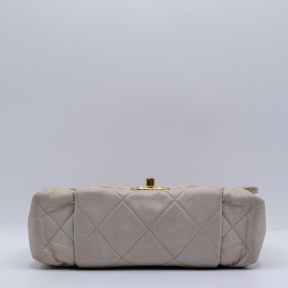 Second hand Chanel Classic Flap White Lambskin Leather - Tabita Bags