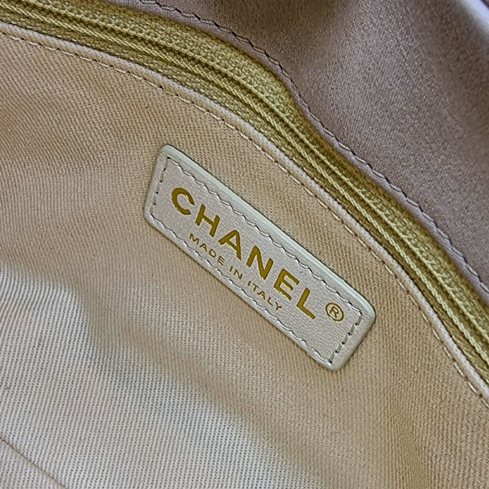 Second hand Chanel Classic Flap White Lambskin Leather - Tabita Bags