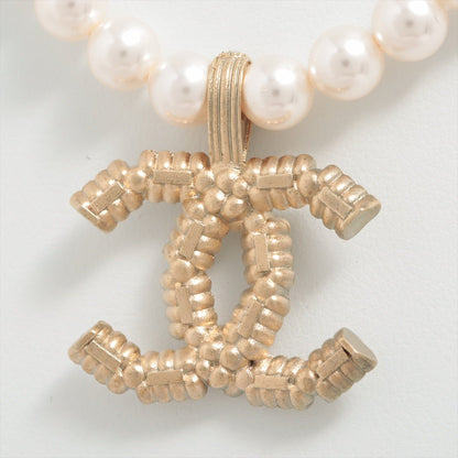 Second hand Chanel Coco CC Necklace Fake Pearl Golden - Tabita Bags