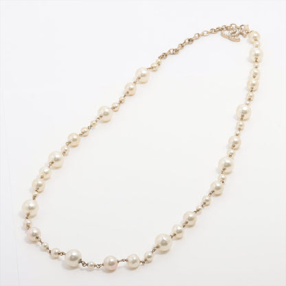 Second hand Chanel Coco Long Necklace Faux Oversized White Pearls - Tabita Bags