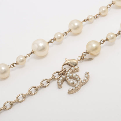 Second hand Chanel Coco Long Necklace Faux Oversized White Pearls - Tabita Bags