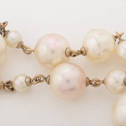 Second hand Chanel Coco Long Necklace Faux Oversized White Pearls - Tabita Bags