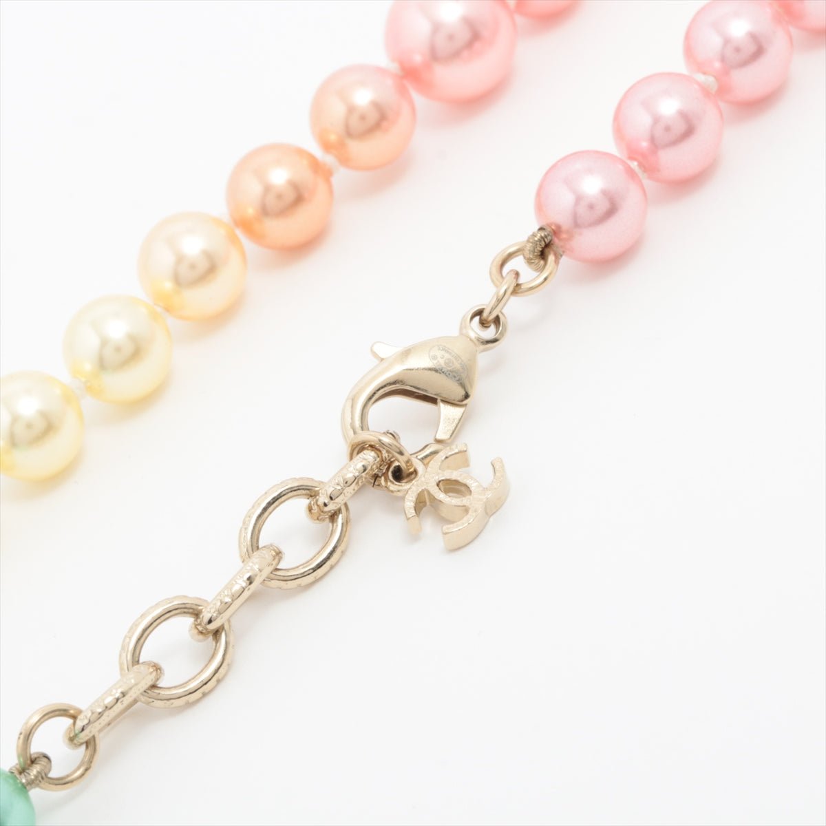 Second hand Chanel Coco Necklace Faux Pearls Multicolour - Tabita Bags