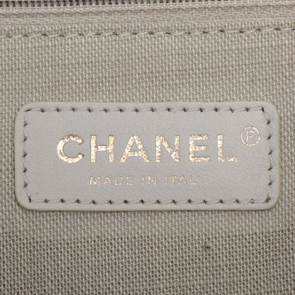 Second hand Chanel Deauville Canvas & Leather Chain Bag 2-way Black Gold - Tabita Bags