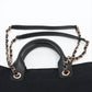 Second hand Chanel Deauville Canvas & Leather Chain Bag 2-way Black Gold - Tabita Bags