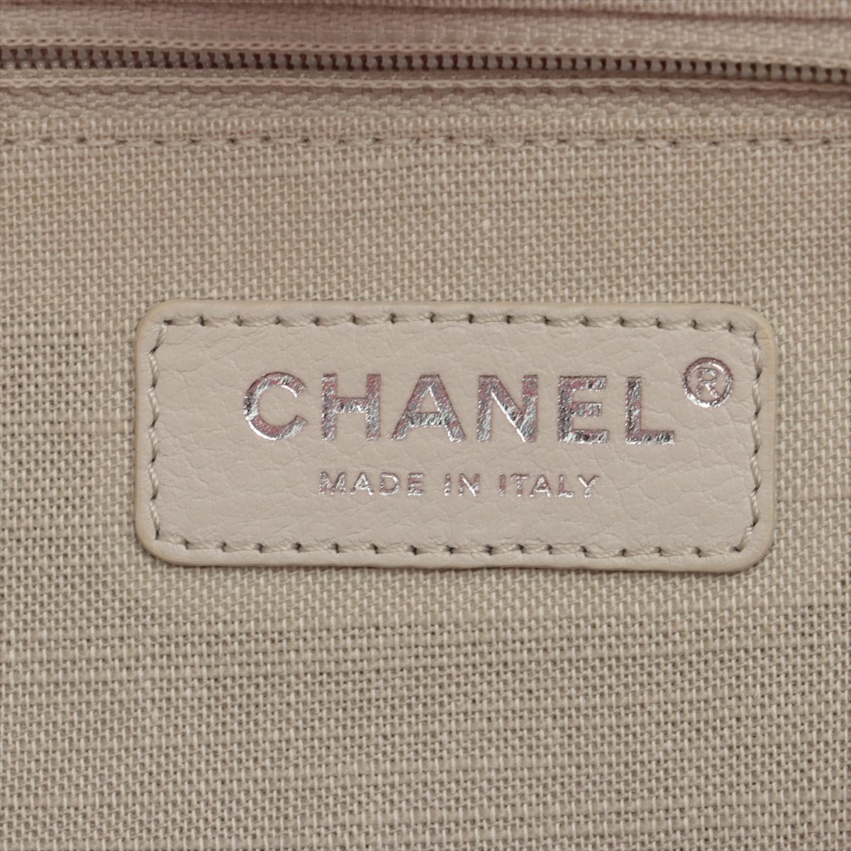 Second hand Chanel Deauville MM Canvas & Leather 2way Pink Silver - Tabita Bags