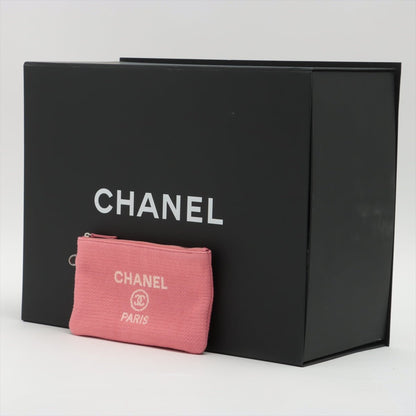 Second hand Chanel Deauville MM Canvas & Leather 2way Pink Silver - Tabita Bags