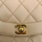 Second hand Chanel Diana Small Lambskin Leather Flap Bag Beige - Tabita Bags