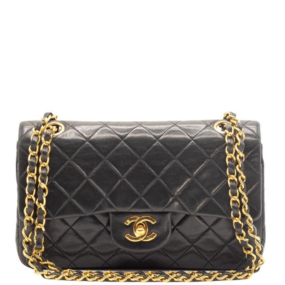 Second hand Chanel Double Flap 1989-1991 Black Lambskin Small - Tabita Bags