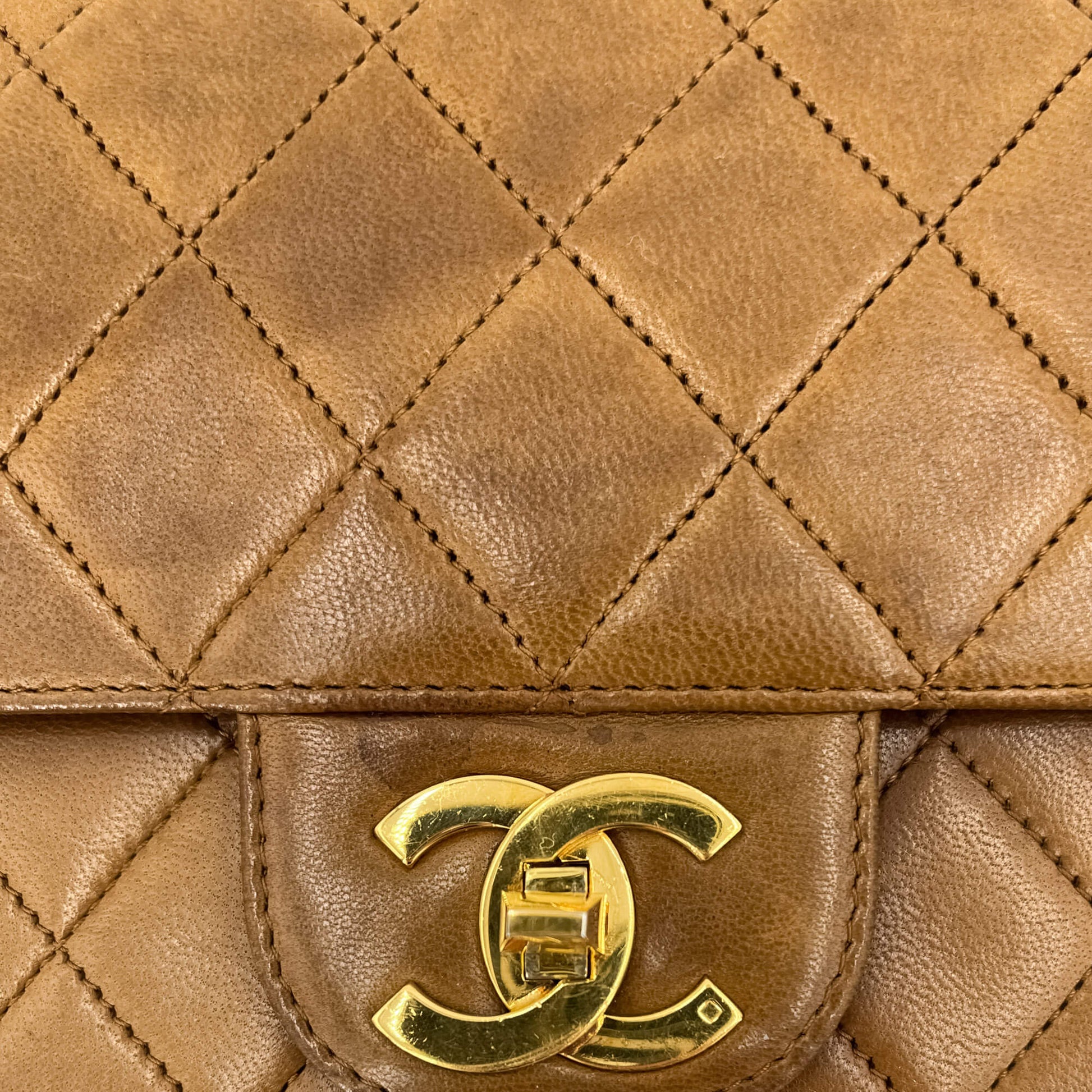 Second hand Chanel Double Flap Caramel gold Hardware - Tabita Bags