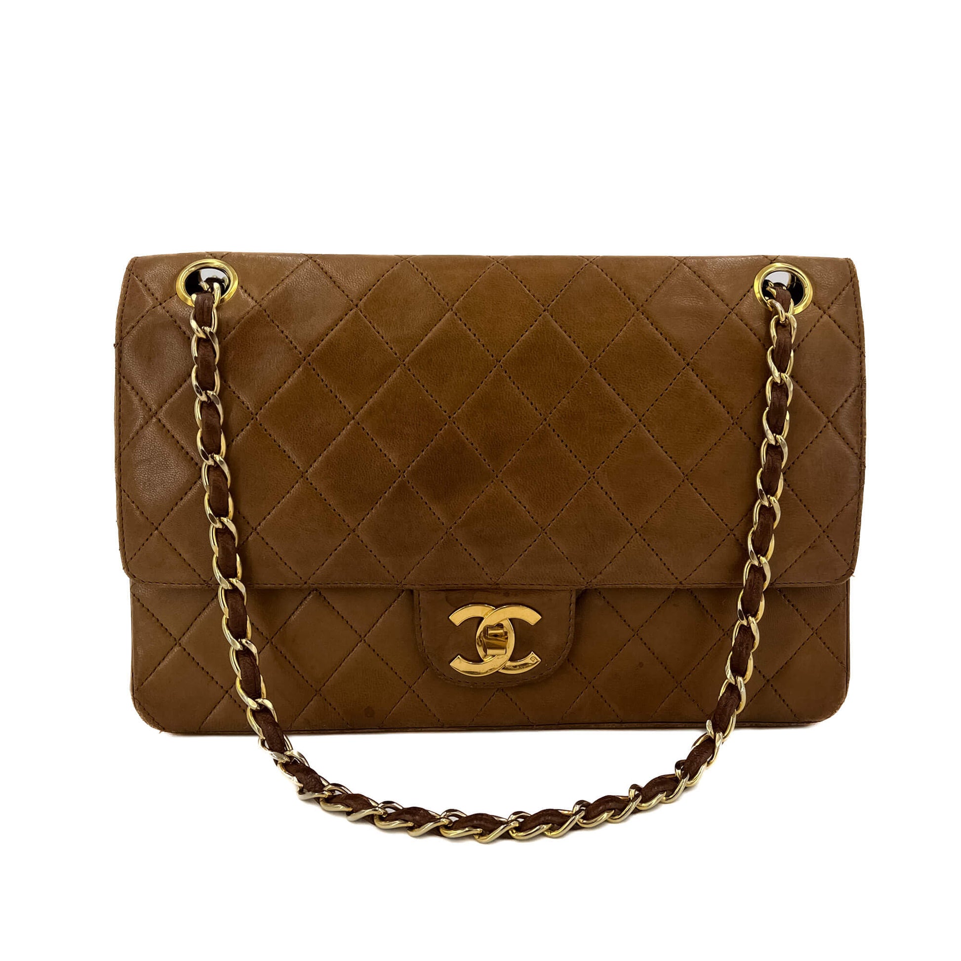 Second hand Chanel Double Flap Caramel gold Hardware - Tabita Bags