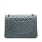 Second hand Chanel Double Flap Maxi Caviarskin Leather Flap Chain Bag Grey - Tabita Bags