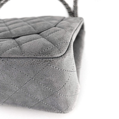 Second hand Chanel Jumbo Classic Double Flap Grey Caviar Leather Silver - Tabita Bags