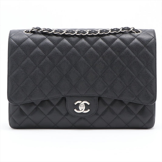 CHANEL Black 11.12 Classic Medium Quilted Patent Leather Double Flap Bag  2.55