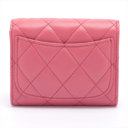 Second hand Chanel Mini Clutch With Chain in Pink Matelasse Lambskin and Gold - Tabita Bags