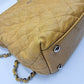 Second hand Chanel Shoulder Bag Yellow Caviar Leather - Tabita Bags