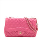 Second hand Chanel Single Flap Jumbo Leather Chain Bag Pink - Tabita Bags