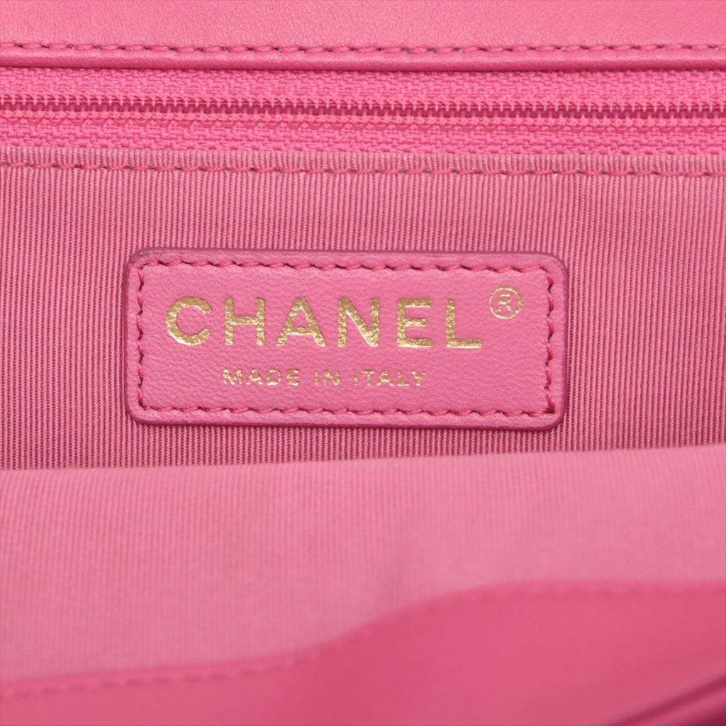Second hand Chanel Single Flap Jumbo Leather Chain Bag Pink - Tabita Bags