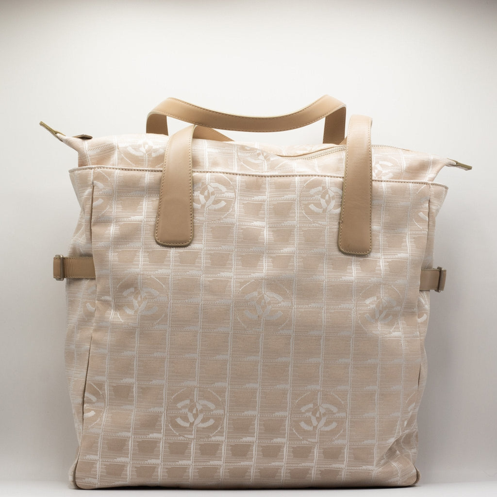 Second hand Chanel Tote bag in Grey Cloth Vintage - Tabita Bags