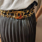 Second hand Chanel Vintage Chain Belt Black Leather - Tabita Bags