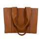 Second hand Chloé Woody Medium Leather Tote Bag Brown - Tabita Bags